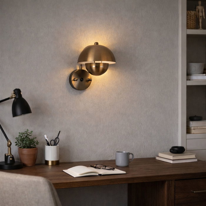 Opviq Lámpara de Pared de Metal Color Antigüedad Opviq Lámpara de Pared de Metal Color Antigüedad